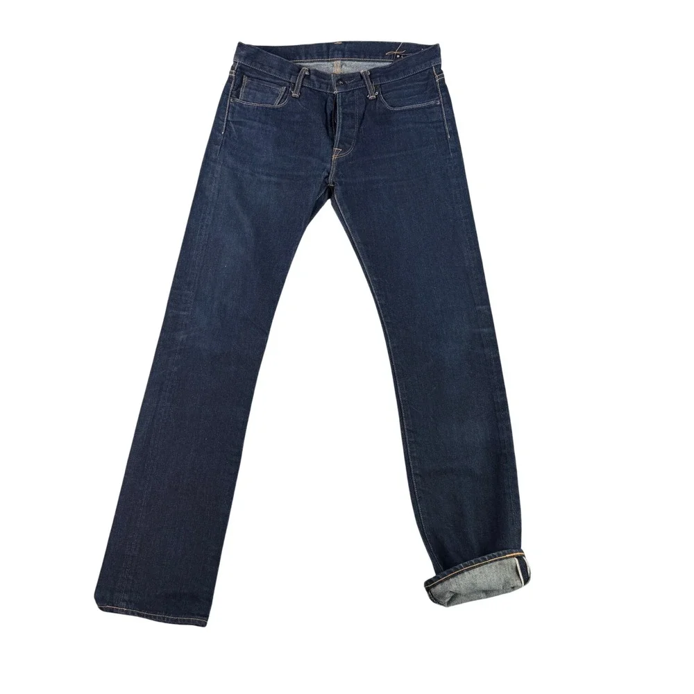 Kuro Jeans Men 30 Dark Indigo Selvedge Denim Slim Straight Made in Japan 10181